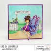 tiny townie butterfly girl BRIANNA rubber stamp